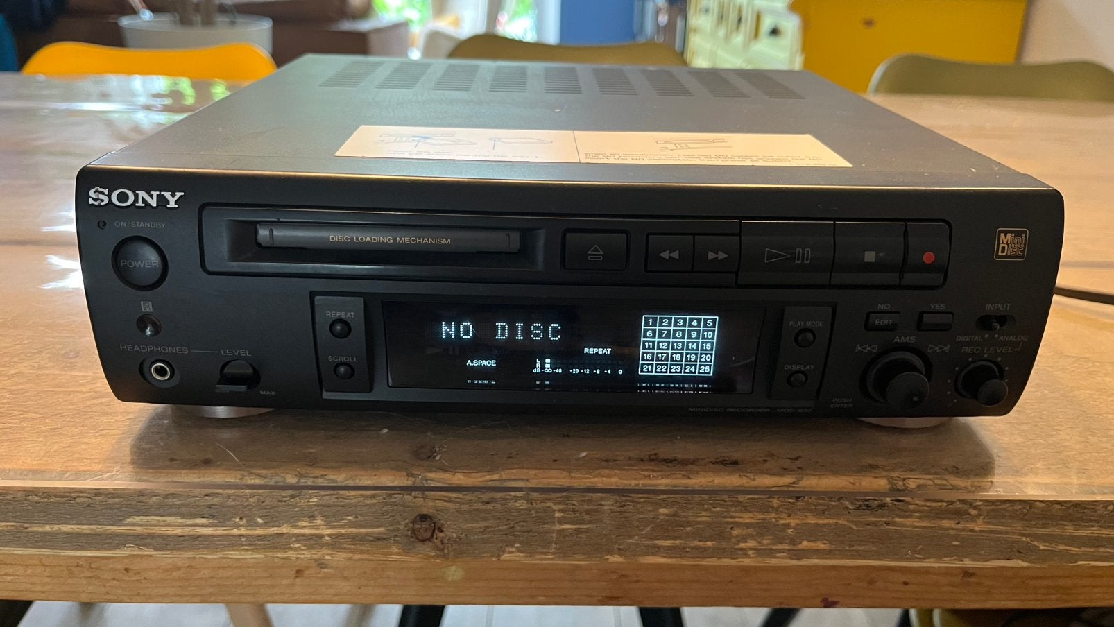 Sony MDS-S30 Minidisc Defect, Ophalen of Verzenden, Minidisc-recorder