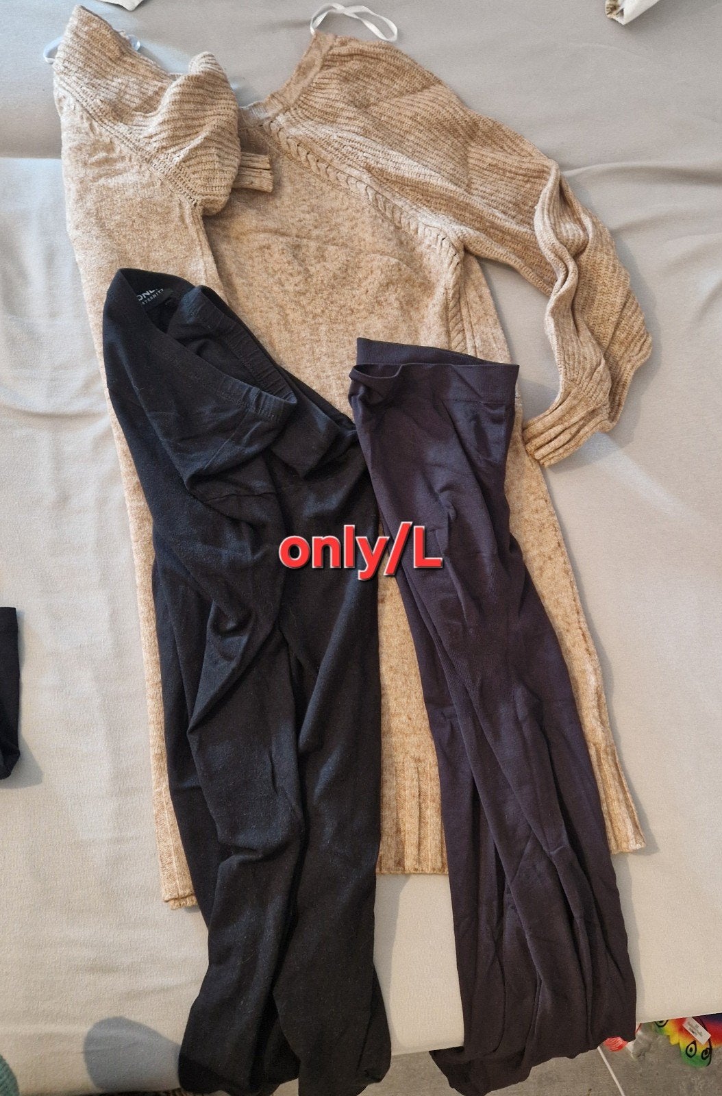 Zwangerschap kleding Trui lang, en 2 leggings, Ophalen, Zo goed als nieuw, Zwart
