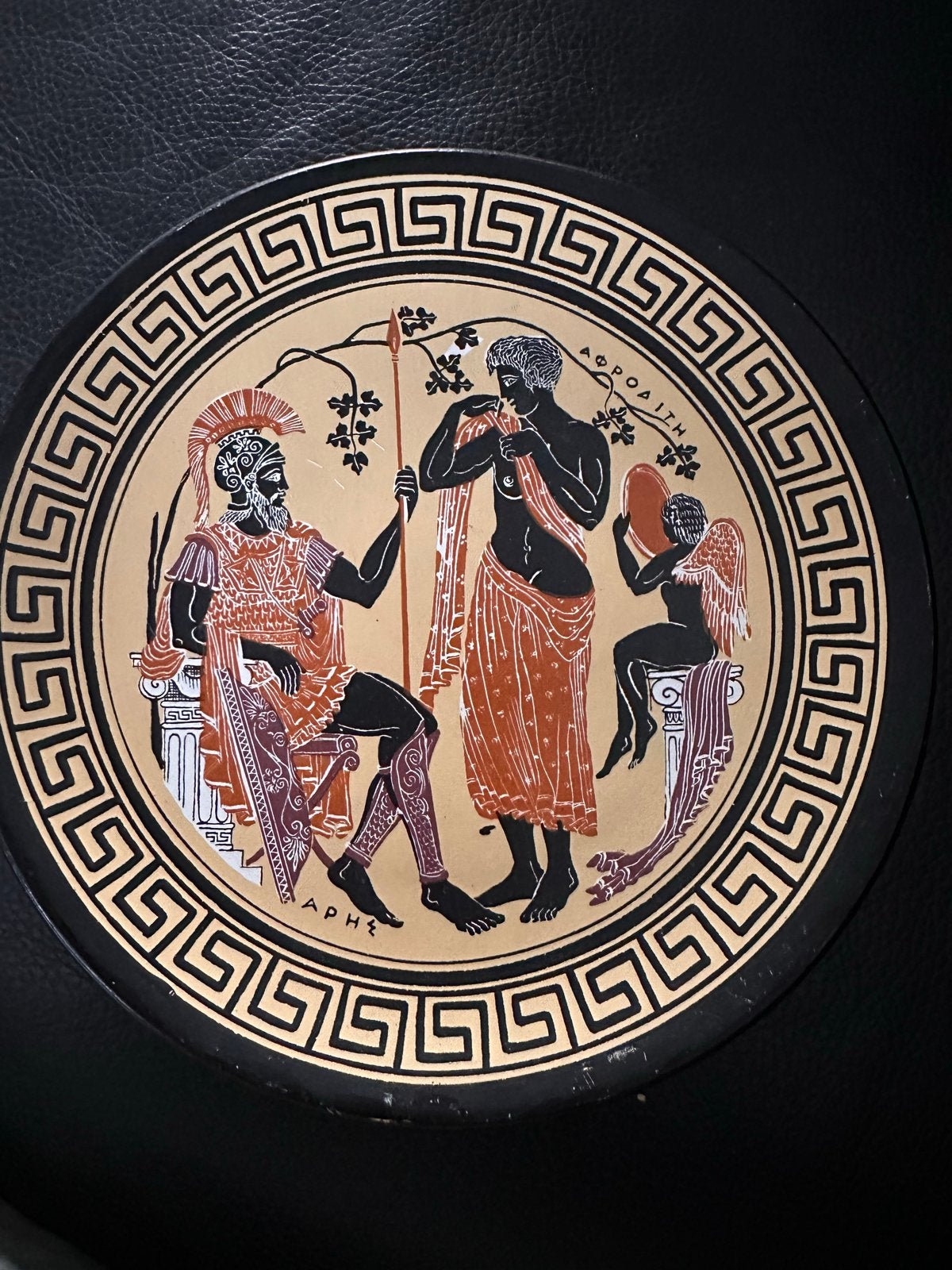 Vintage Grieks Decoratief Wandbord - Ares & Aphrodite, Ophalen of Verzenden