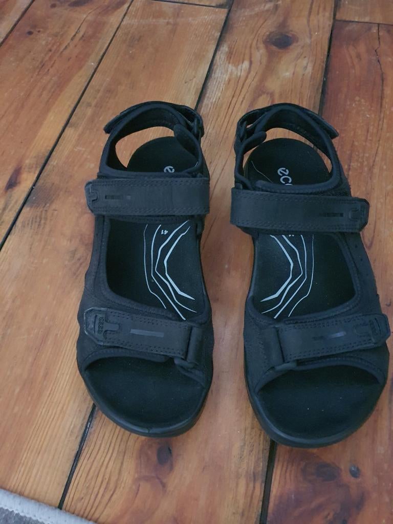 Ecco sandalen mt 41 zwart, Ophalen of Verzenden, Zo goed als nieuw, Zwart, Sandalen of Muiltjes
