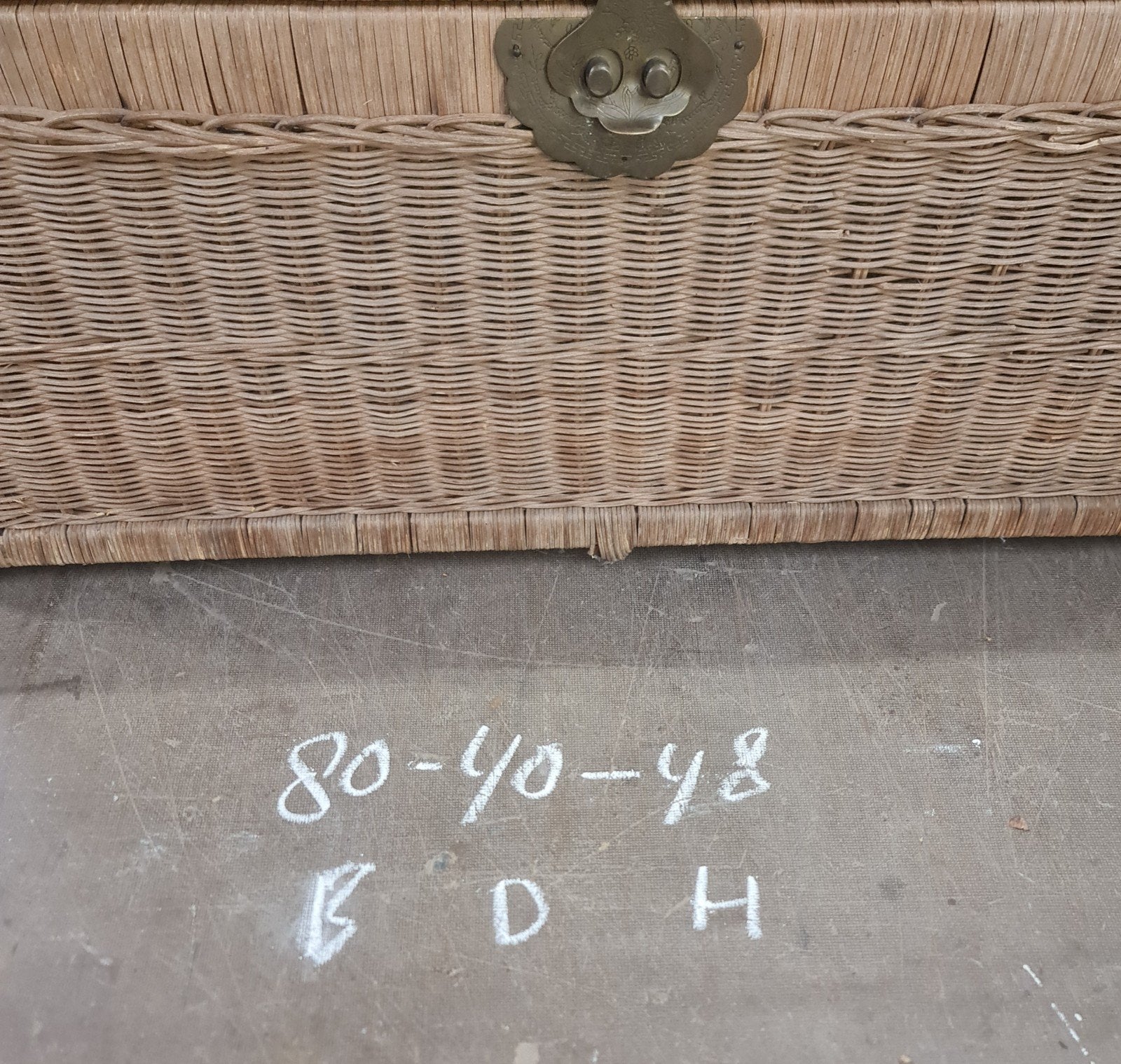 Rietenmand. Met deksel., Ophalen, Minder dan 50 cm