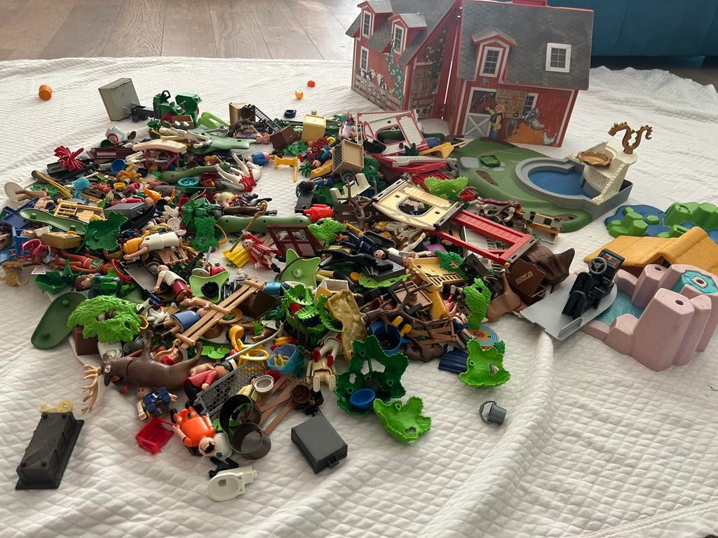 Grote Playmobil boerderij en veel figuren/accessoires, Ophalen, Gebruikt, Jongen of Meisje