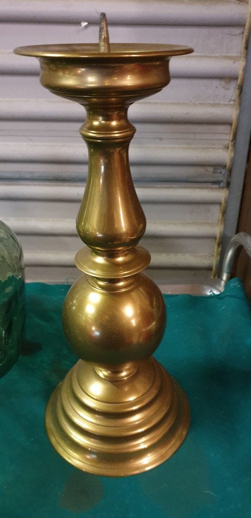 kandelaar messing zwaar, Ophalen of Verzenden, 'T Olde Gre-j, Info@toldegrej.nl, Endepoelstraat 20f Didam