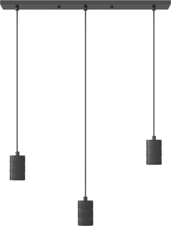 Calex Retro Plafondlamp - 3x E27 - Hanglamp, Ophalen, Zo goed als nieuw, Metaal, Minder dan 50 cm
