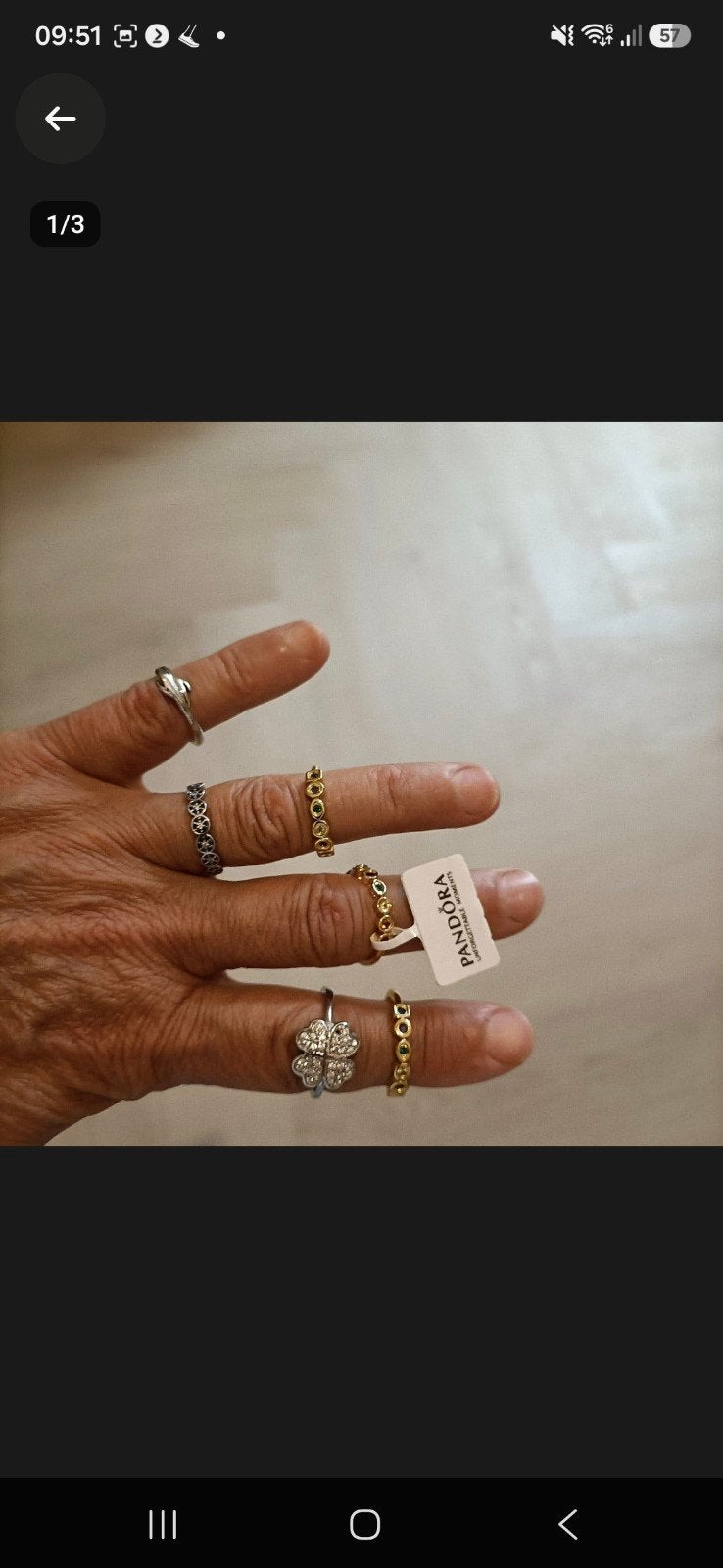 Pandora Ringen - Diverse Stijlen en Maten, Met kristal, Nieuw, Ophalen of Verzenden, 17 tot 18