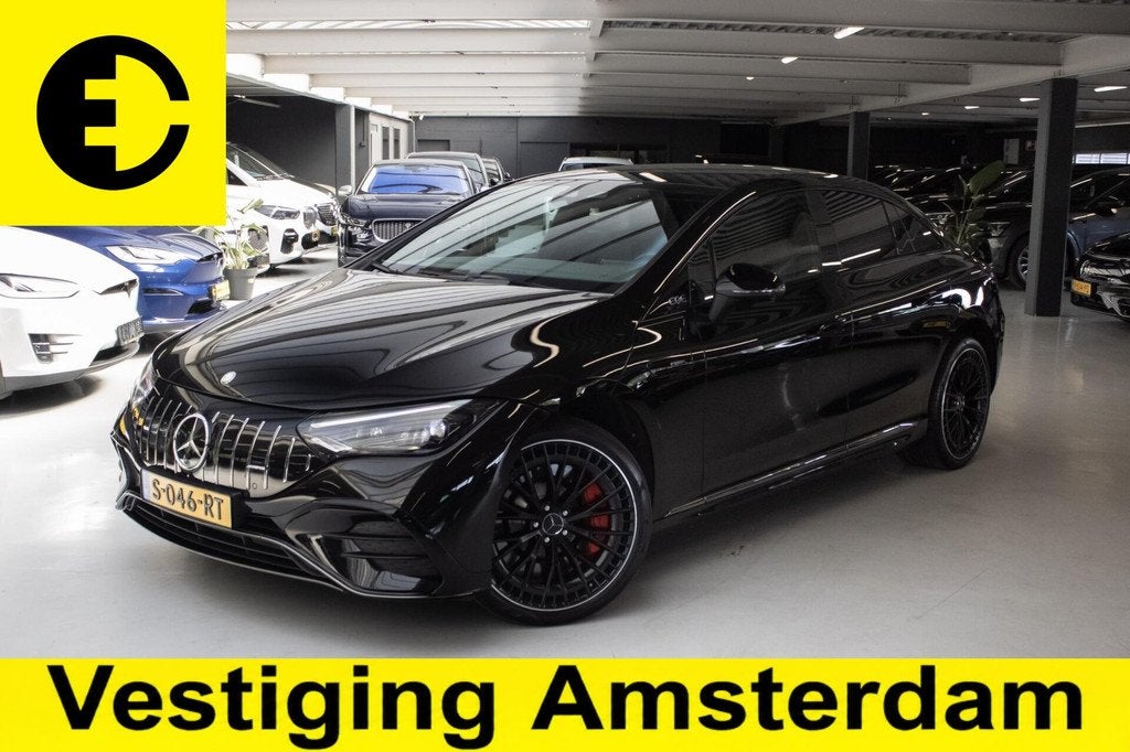 Mercedes EQE AMG 53 4MATIC+ 90 kWh | Stoelverkoeling | 360 g, Auto's, Mercedes-Benz, Automaat, Gebruikt, 124 €/maand, Zwart