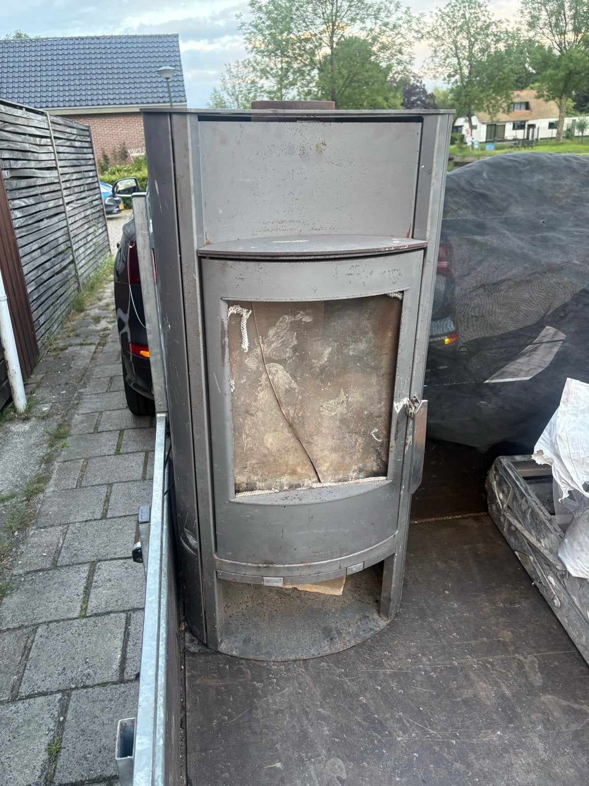 Gebruikte Houthaard - Vrijstaand Model, Huis en Inrichting, Haarden, Ophalen of Verzenden, Gebruikt, Vrijstaande haard, Houthaard