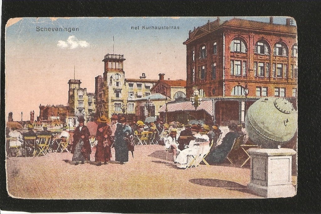 Scheveningen, Het Kurhaus terras, Ophalen of Verzenden, 1920 tot 1940, Gelopen, Zuid-Holland