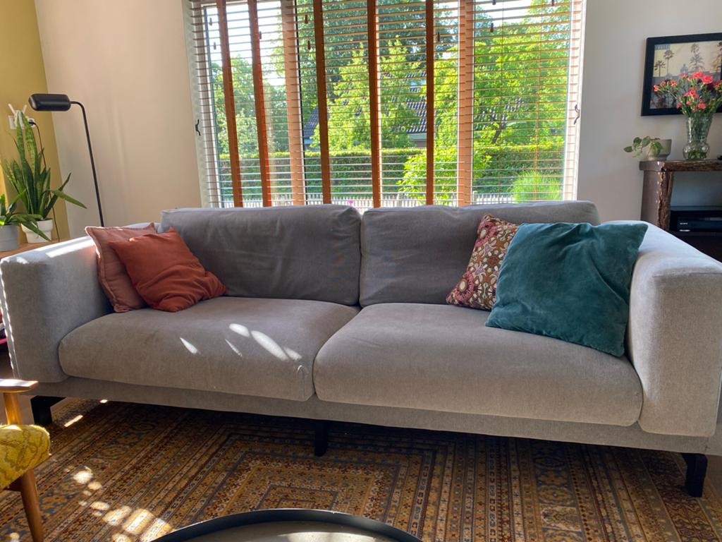IKEA Nockeby 3-zitsbank in grijs, Ophalen, 250 tot 300 cm, Gebruikt, Driepersoons