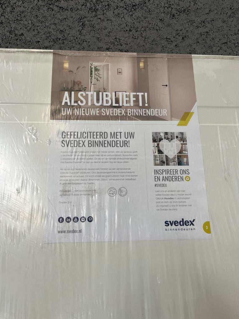Svendex binnendeur 315x880, Ophalen, Minder dan 80 cm, Binnendeur, Minder dan 200 cm