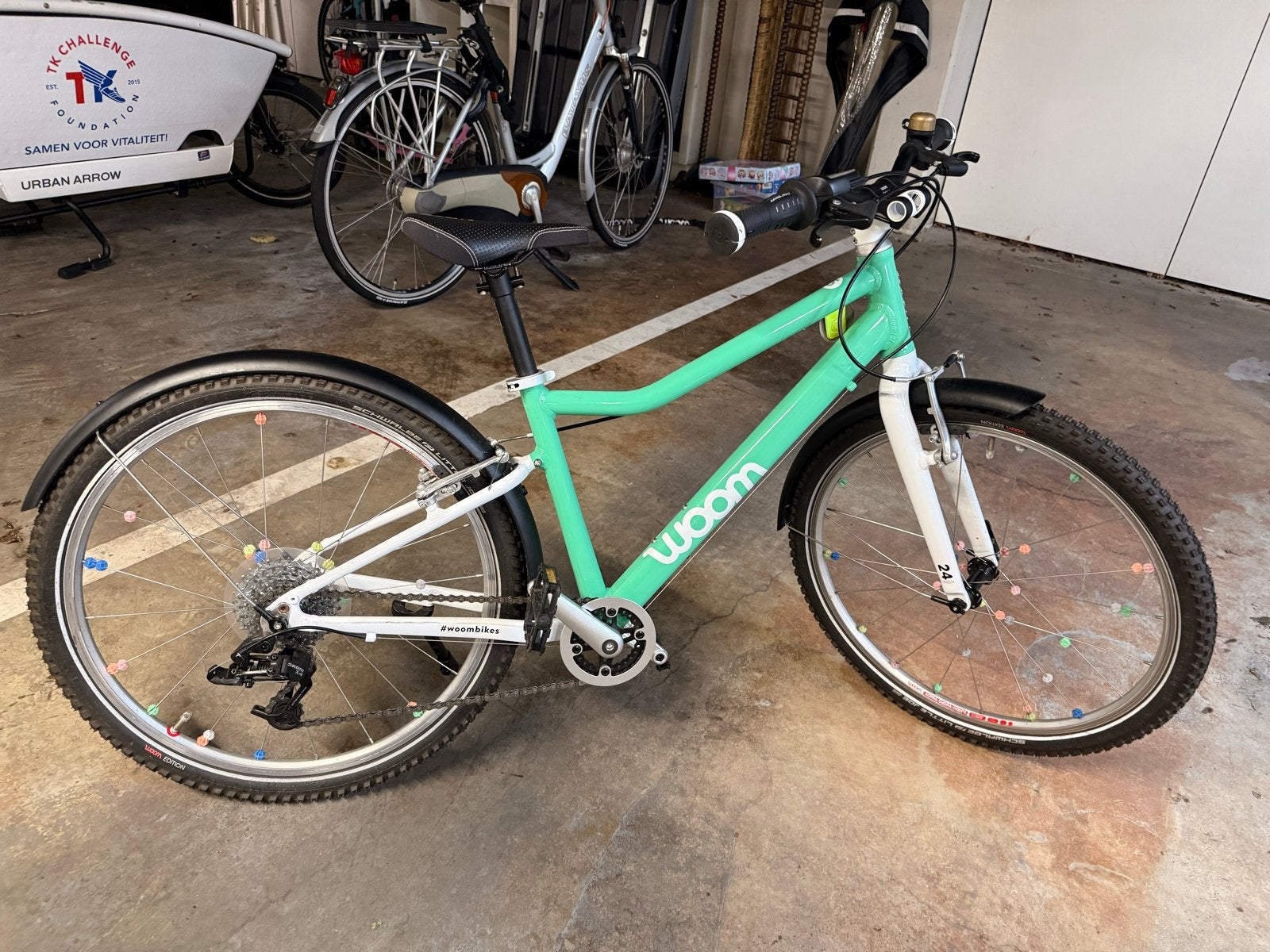 Woom 5 kinderfiets in nieuwstaat, Fietsen en Brommers, Ophalen, Zo goed als nieuw, 20 inch of meer