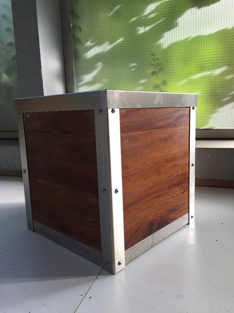 Plantenbakken rvs-teak. Laatste modellen!, Ophalen, Minder dan 60 cm, Vierkant, Nieuw