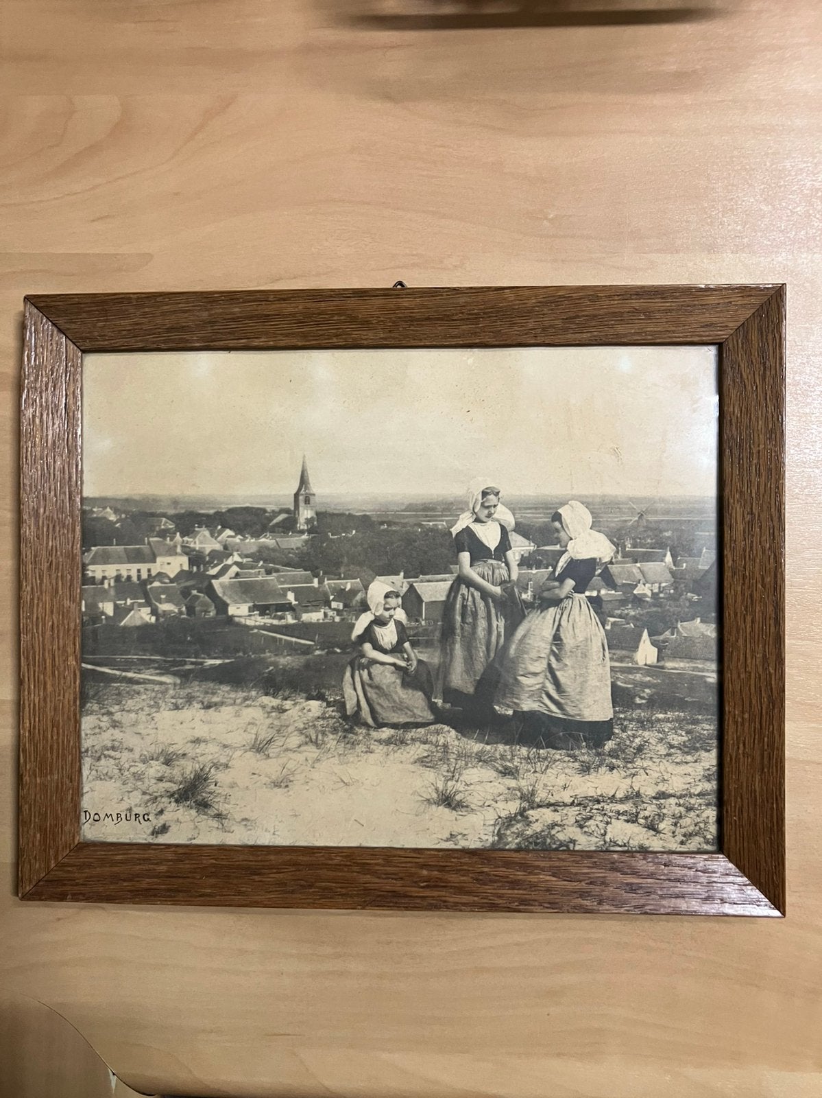 Lijstje ‘Domburg’ 32x 26 ingelijst achter glas, Ophalen of Verzenden