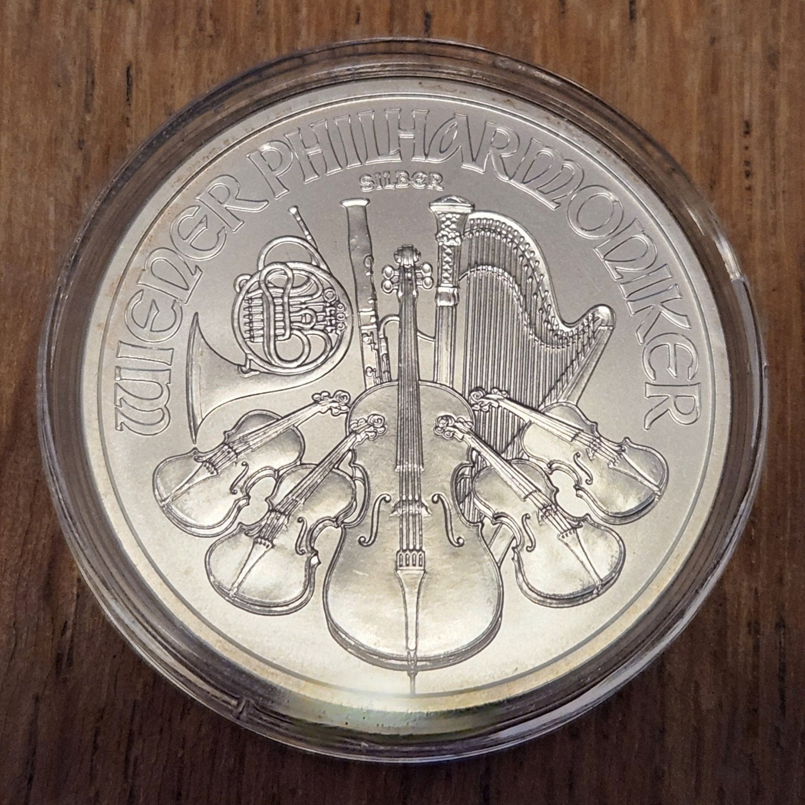 1 oz Philharmoniker 2022 zilver in capsule, Ophalen of Verzenden, Zilver