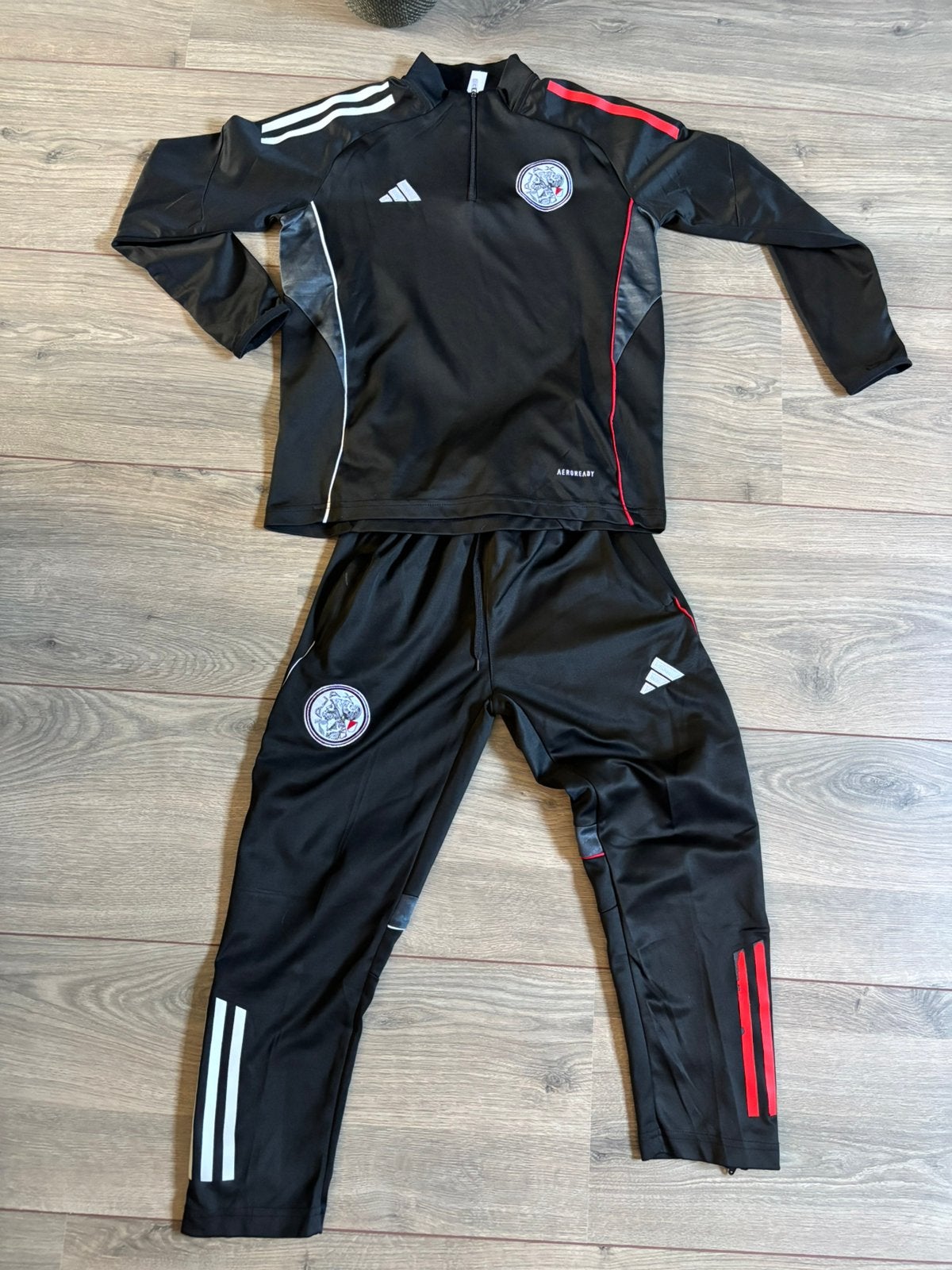 Adidas Ajax trainingspak maat 140, Blauw, Overige maten, Ophalen of Verzenden, Zo goed als nieuw