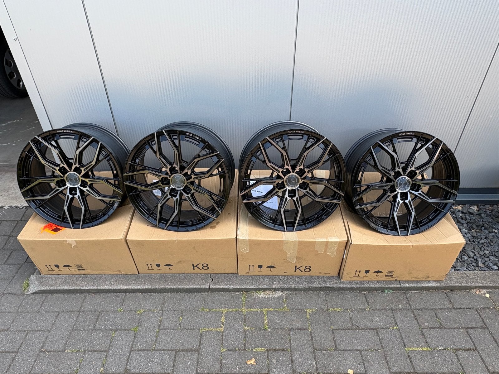 Yanar Wheels AMS-020 19 inch 5x112 et42 Velgen, 19 inch, Gebruikt, Velg(en), Ophalen of Verzenden