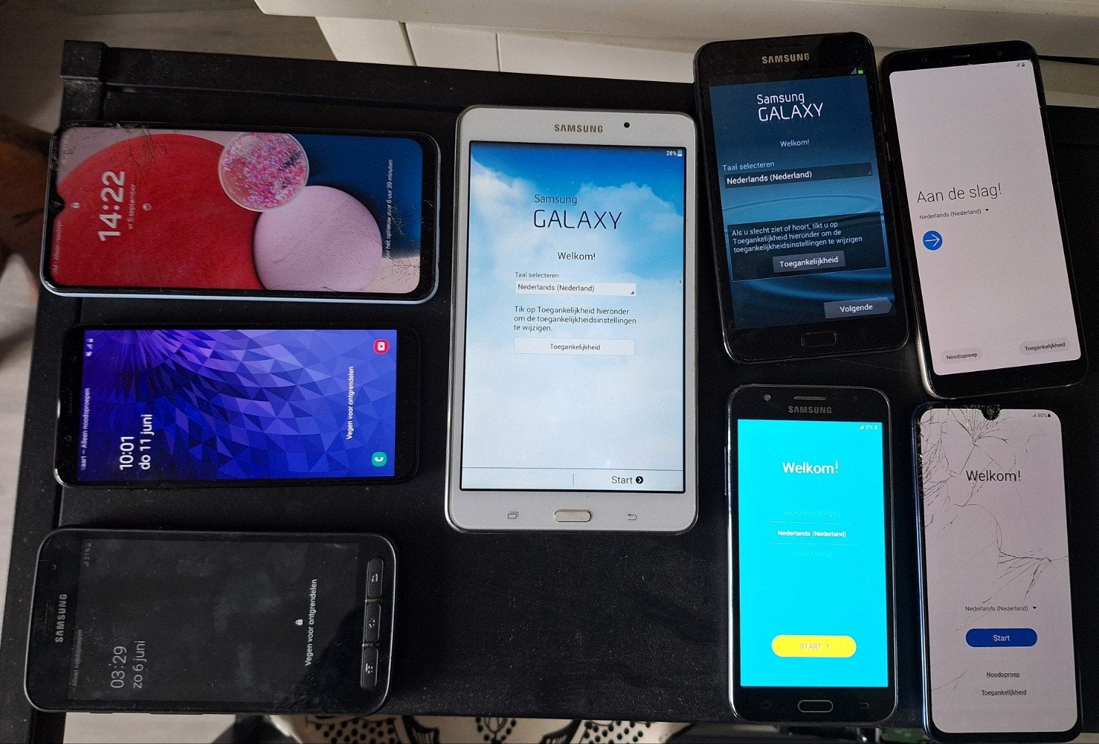 partijtje mobieltjes en tablets (9x Samsung oude modellen), Gebruikt, Touchscreen, Ophalen of Verzenden, Zonder simlock