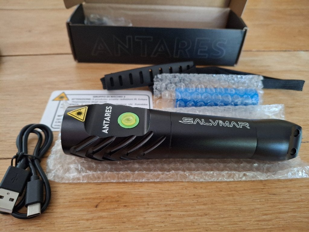 Salvimar Antares onderwaterzaklamp duiklamp 1800 lumen, Watersport en Boten, Salvimar, Duiklamp, Salvimar, Ophalen of Verzenden