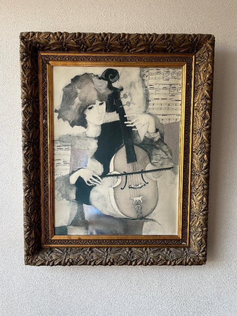 Gouden lijst (Rosina Wachtmeister ), Huis en Inrichting, Ophalen, Gebruikt, Foto of Poster, 75 cm of meer