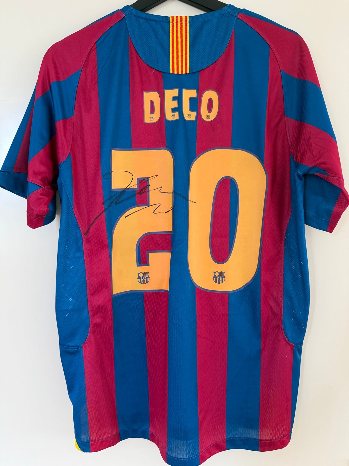 Gesigneerd FC Barcelona Deco 20 shirt met videobewijs, Ophalen of Verzenden, Zo goed als nieuw, Shirt