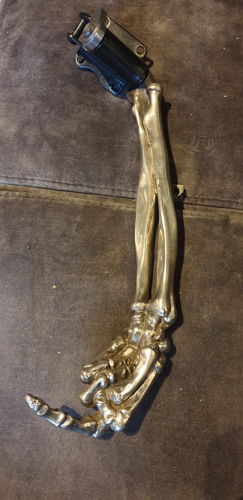 Unieke zijstandaard Harley Davidson Softail - Skeletarm, Motoren, Ophalen of Verzenden