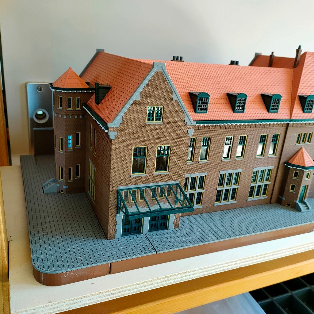 modeltrein Station van Deventer 3D geprint Ho, Gelijkstroom, Brug, Tunnel of Gebouw, Nieuw, Ophalen
