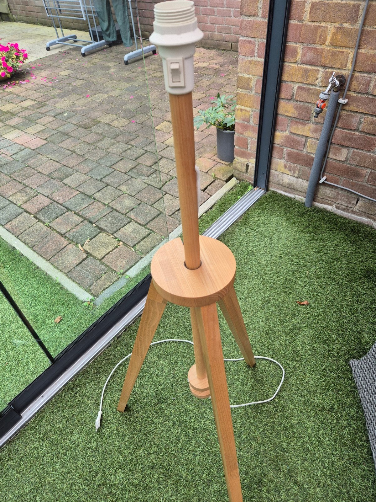 houten staande lampen poot, Ophalen of Verzenden