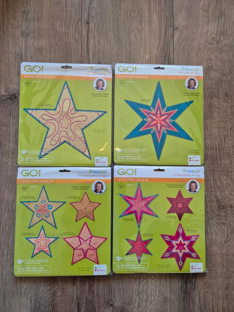 Accuquilt snijmallen 10"x10" NIEUW - Sterren, Hobby en Vrije tijd, Knutselen, Nieuw, Ophalen of Verzenden