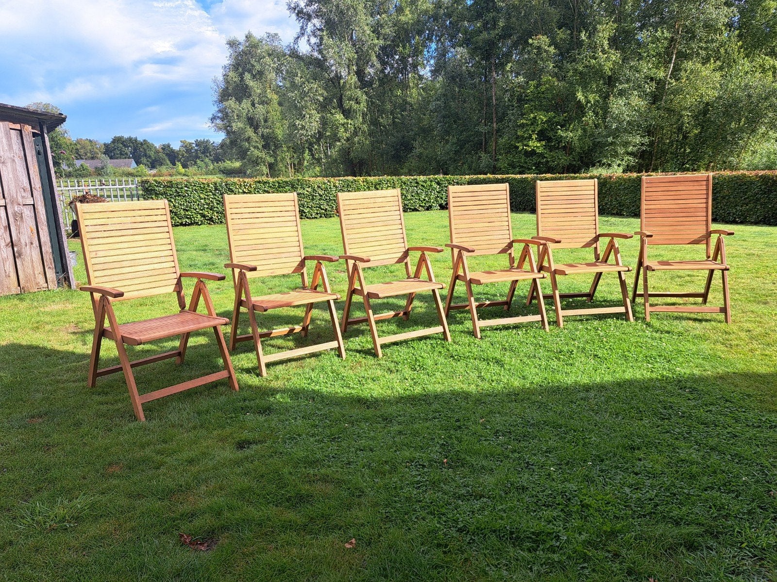 6 Tuinstoelen weinig gebruikt nog in de doos, Ophalen of Verzenden