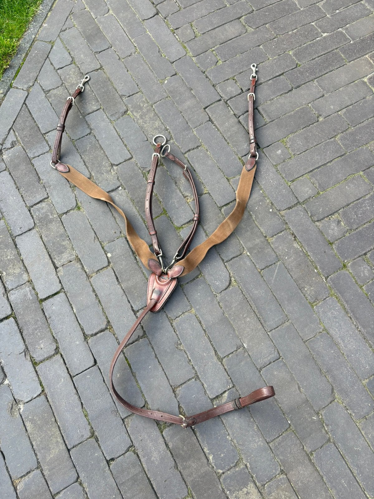 Martingaal en Borsttuig. Leer! Full, Dieren en Toebehoren, Ophalen, Gebruikt, Bruin, Borsttuig
