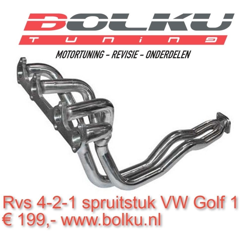 Mooi afgewerkt nieuw 4-2-1 spruitstuk voor golf 1, Ophalen of Verzenden, Bolku Tuning, Info@bolku.nl, 6851TB