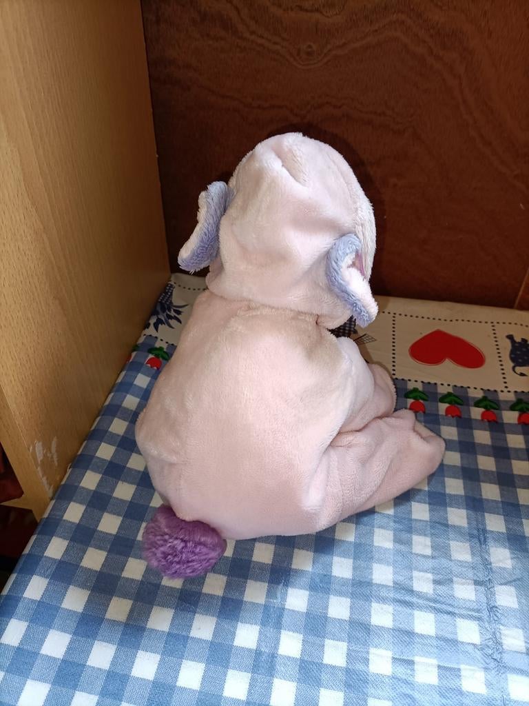 Lollifant knuffel met roze pak.Paarse olifant Winnie de pooh, Kinderen en Baby's, Speelgoed | Knuffels en Pluche, Ophalen of Verzenden