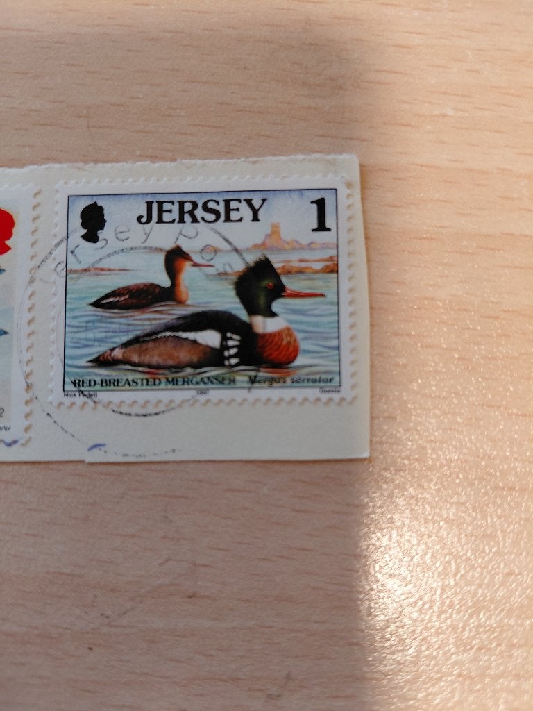 Jersey eenden zaagbek, Verzenden, Overige landen, Gestempeld