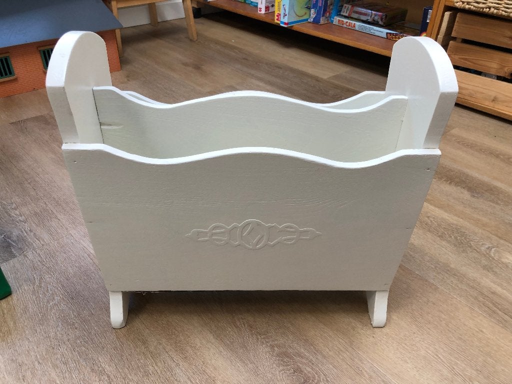 Houten boekenbak, Ophalen, Gebruikt, Wit, Hout