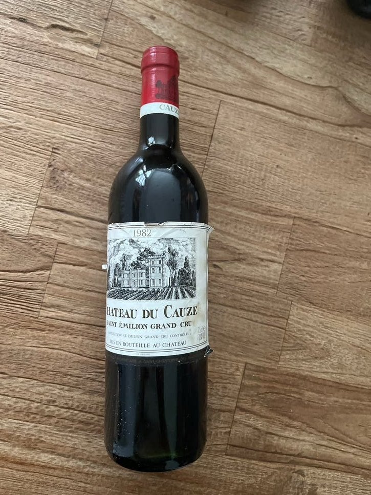 Château du Cauze Saint-Émilion Grand Cru 1982, Ophalen, Frankrijk, Rode wijn, Vol