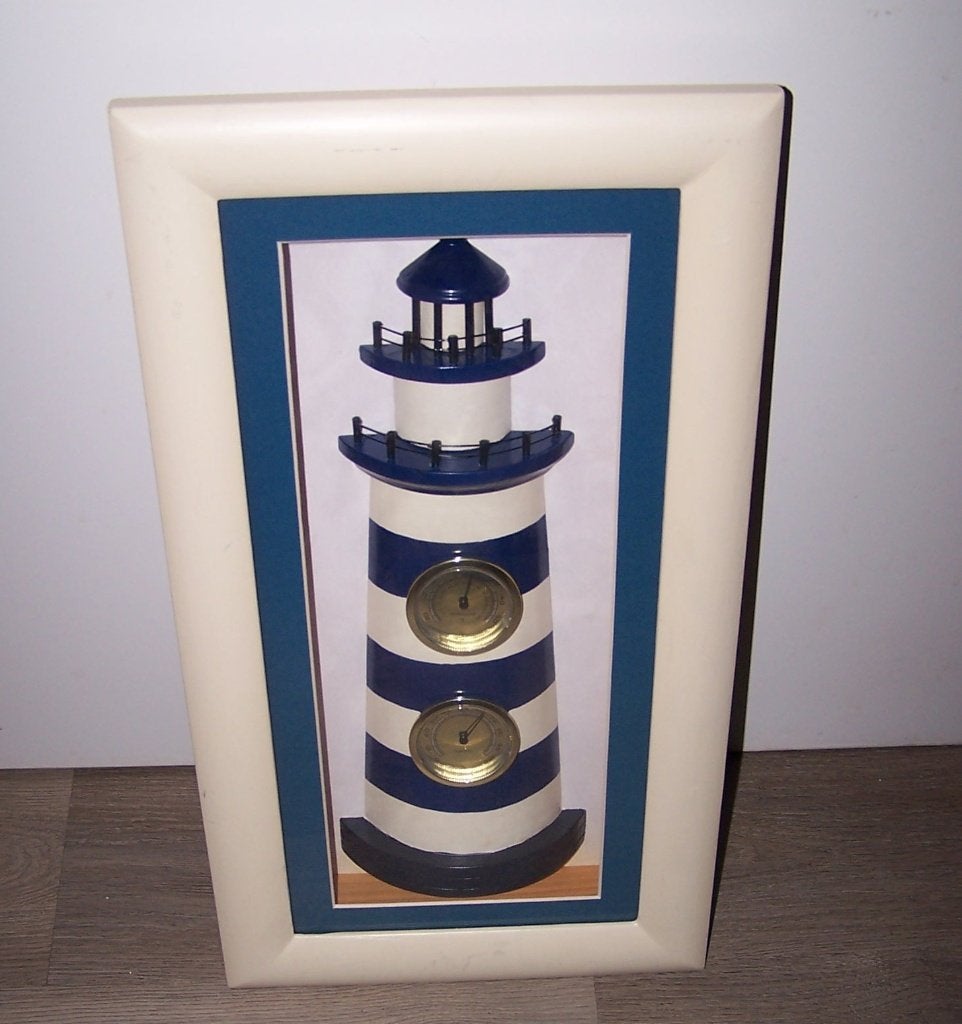 Decoratief weerstation in de vorm van een vuurtoren. Izgs., Ophalen of Verzenden, Zo goed als nieuw, Weerstation