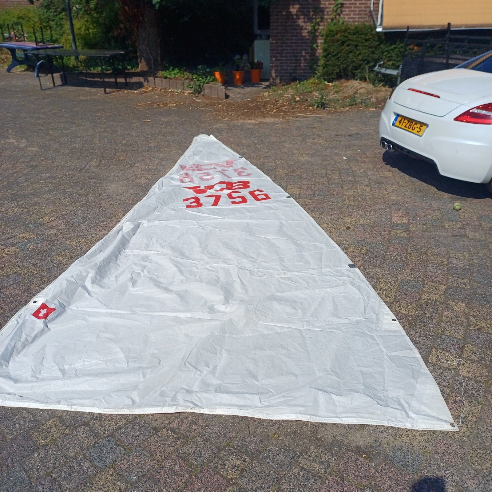 Zeil en toebehoren voor volksboot (gebruikt), Minder dan 3 meter, Gebruikt, Ophalen of Verzenden, Minder dan 15 m²