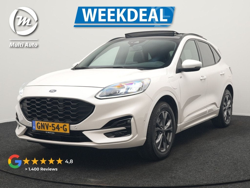 Ford Kuga 2.5 ST-Line PHEV 225pk Dealer O.H. | Panodak | Ada, Auto's, Ford, Gebruikt, 4 cilinders, Wit, Plug-in hybride