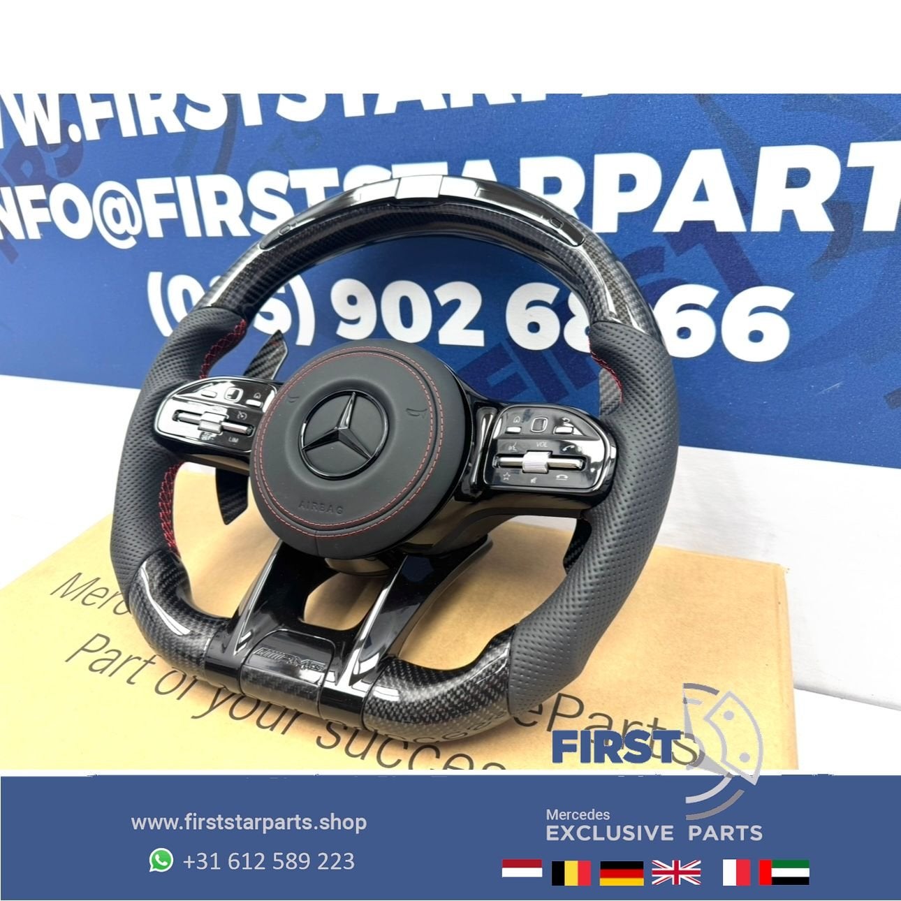 AMG CARBON STUUR + LED TOERENTAL INDICATOR A35 A45 CLA45 C63, Auto-onderdelen, Gebruikt, -, Ophalen of Verzenden, -
