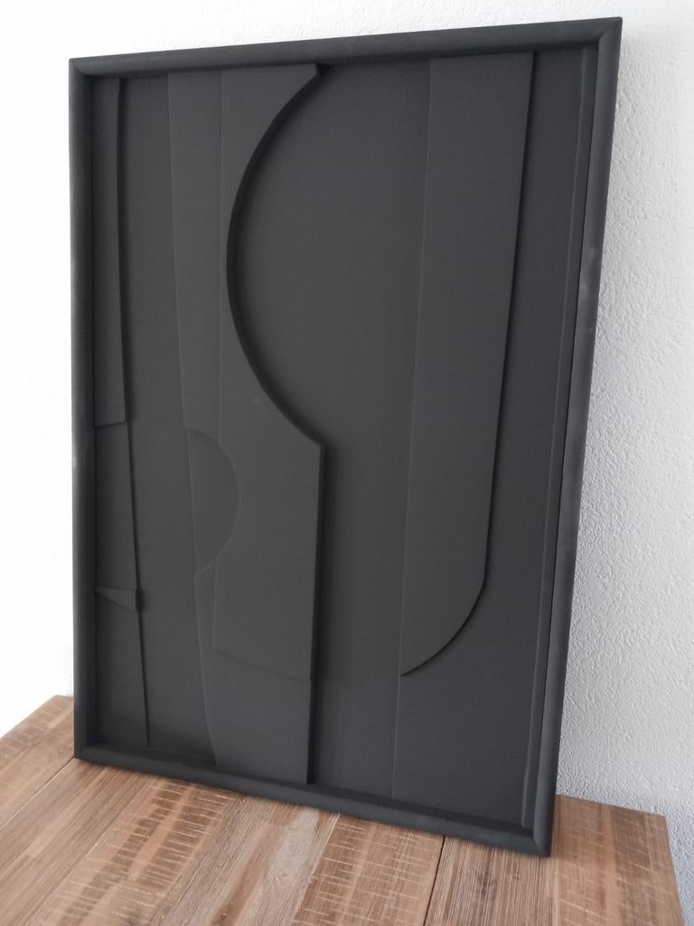 Zwart houten (paneel) schilderij, nieuw, Huis en Inrichting, Woonaccessoires | Kamerschermen, Ophalen, Nieuw
