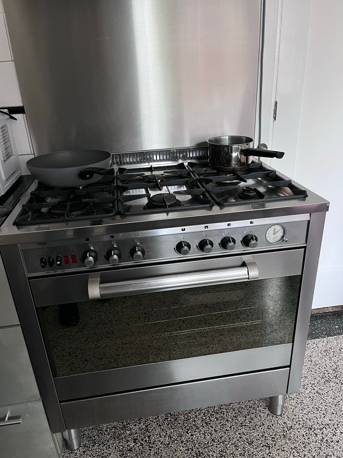Pelgrim Novecento Vrijstaand Gasfornuis met Oven, Ophalen, Gebruikt, Hete lucht, 60 cm of meer