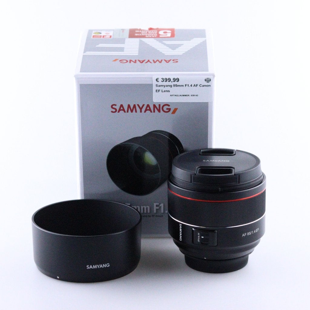 Samyang 85mm F1.4 AF Canon EF Lens, Flex Ltd., Zo goed als nieuw, https://flex.com/contact-us, Nobelstraat 10, 5807 GA Oostrum LB, Limburg, Nederland