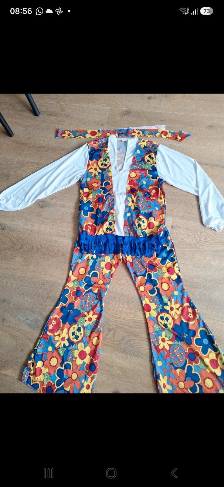 flowerpower hippie pak M/L, Kleding | Heren, Carnavalskleding en Feestkleding, Overige thema's, Kleding, Gedragen, Verzenden