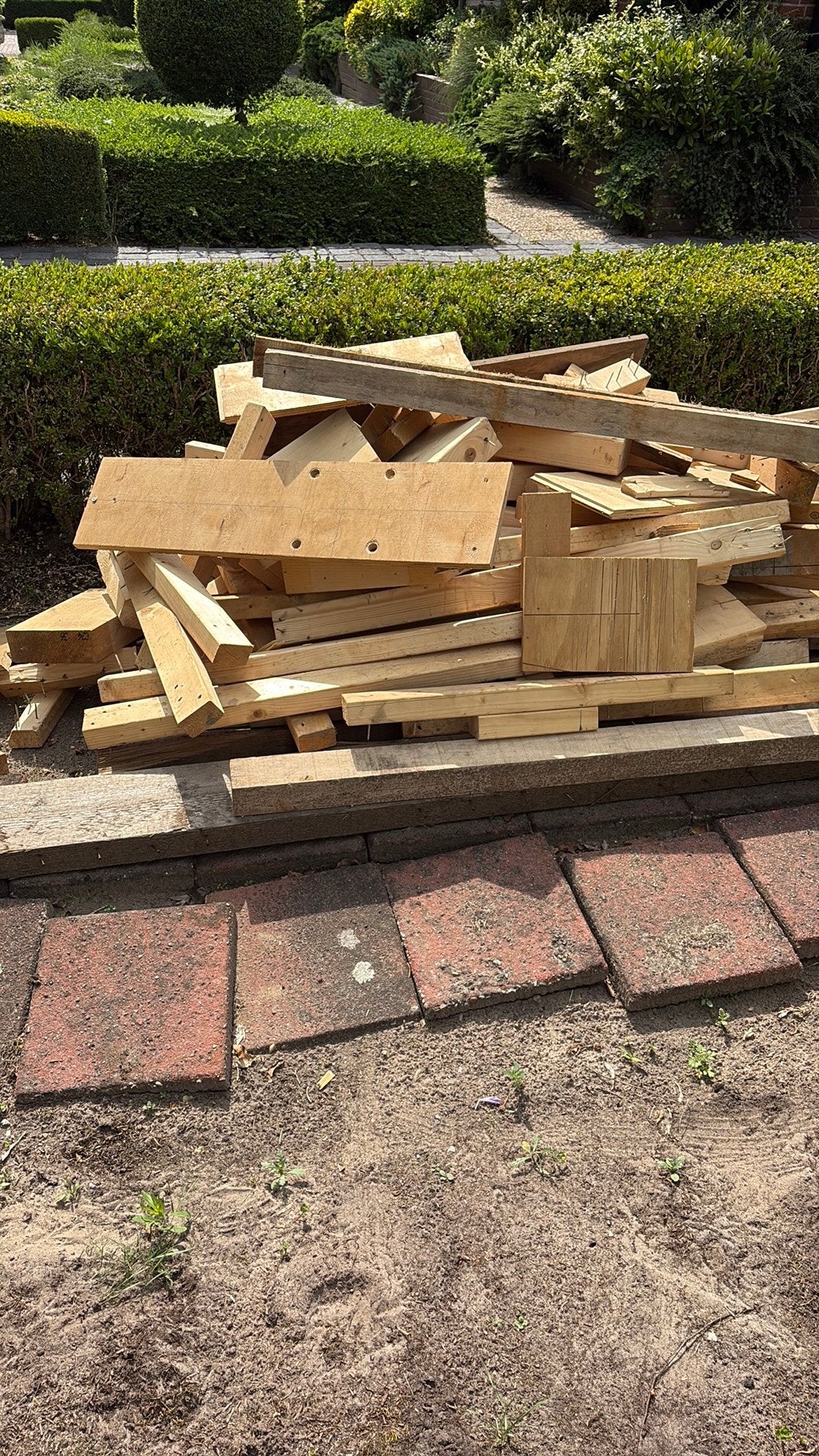 Gratis blank hout /stookhout, Tuin en Terras, Haardhout, Minder dan 3 m³, Ophalen
