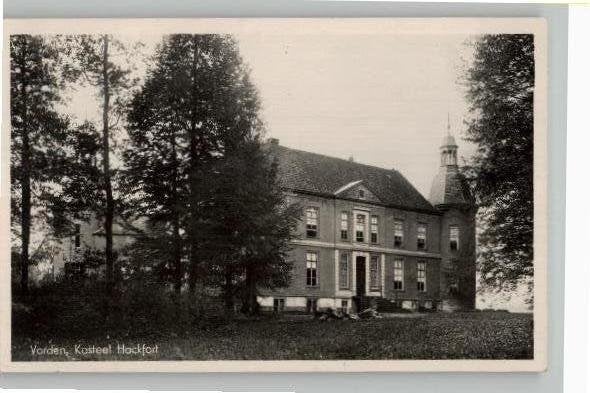 Vorden Kasteel Hackfort, Verzenden, 1940 tot 1960, Ongelopen, Gelderland