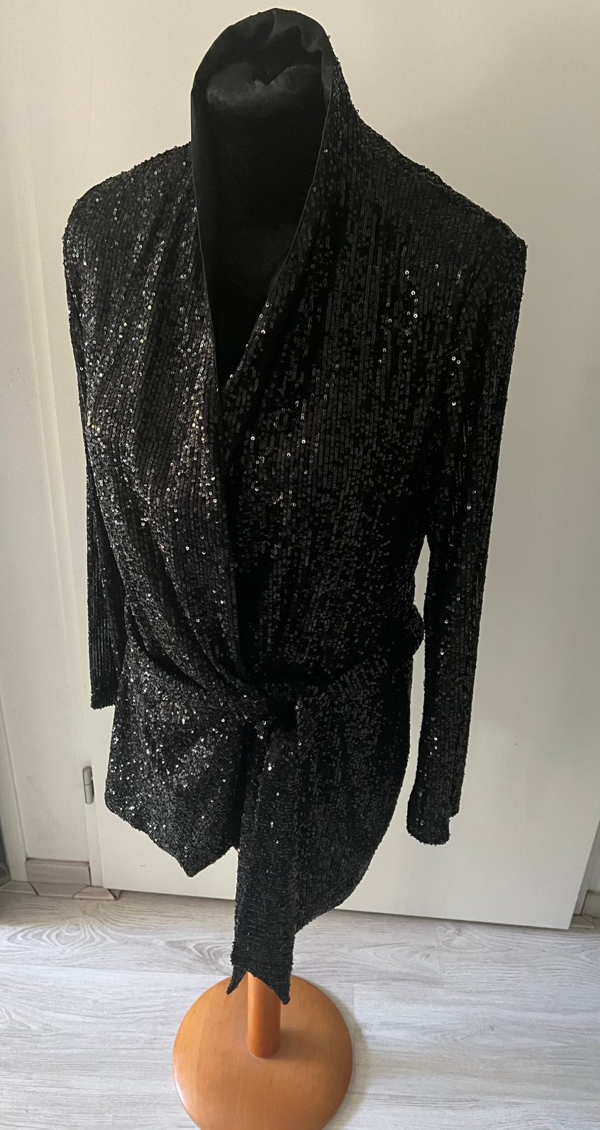 Zara glitter jurk, Ophalen of Verzenden, Zo goed als nieuw, Zwart, Boven de knie