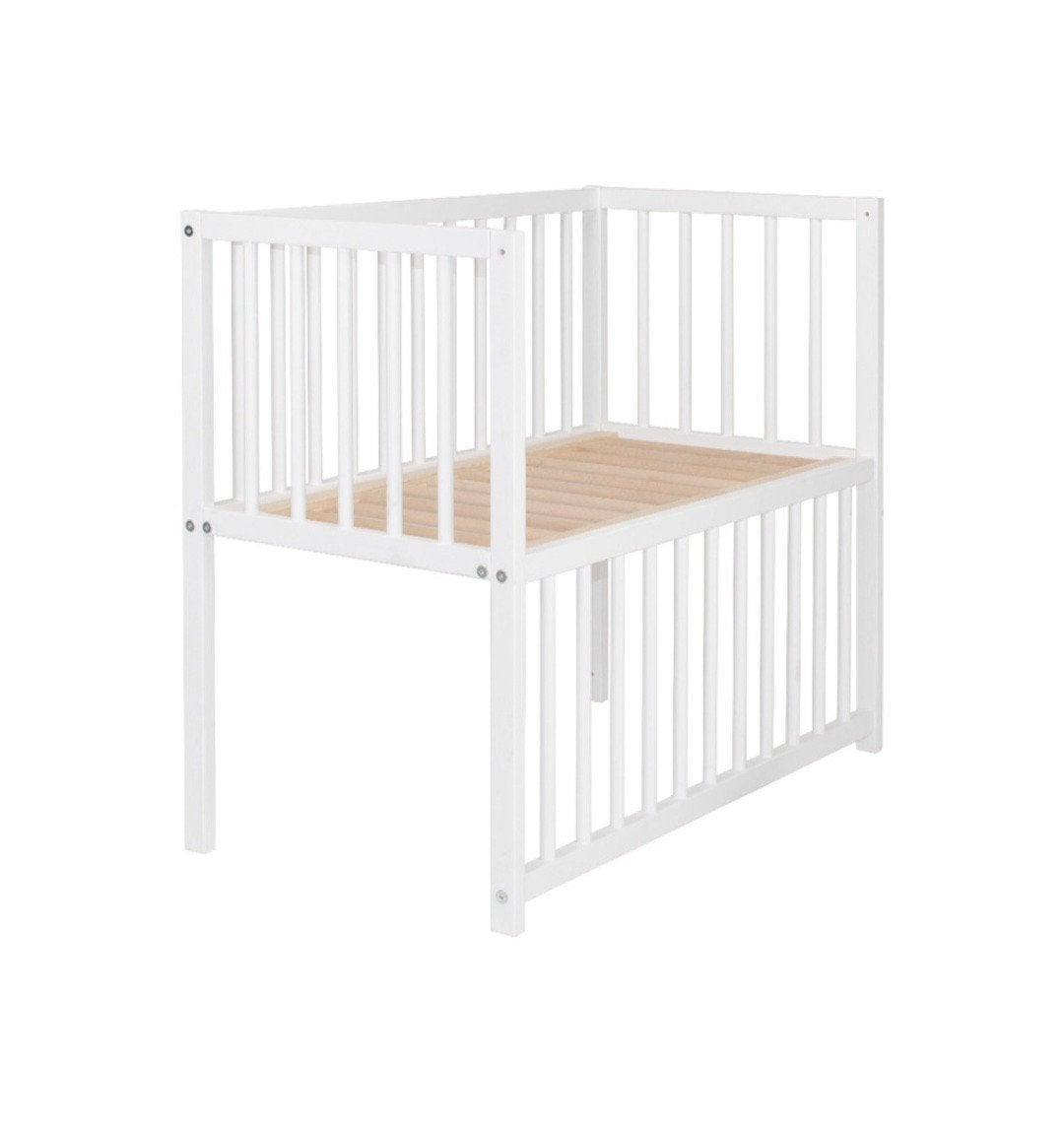Houten Co-sleeper Wit - Babybedje, Ophalen, Wit, Overige maten, Hout