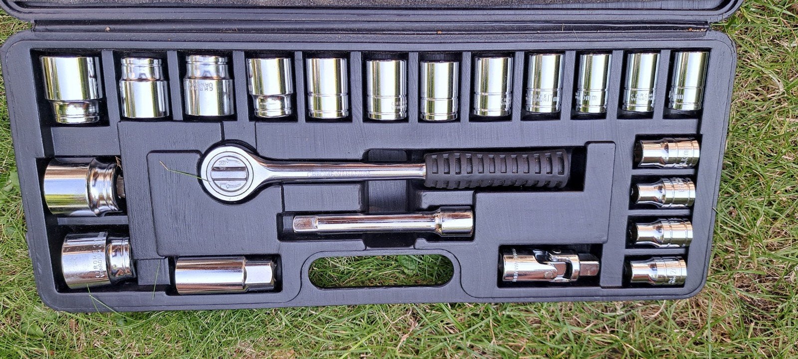 Chrome Vanadium Doppenset met Ratel en Verlengstukken, Verzenden, Nieuw, Gereedschapsset, Overige merken