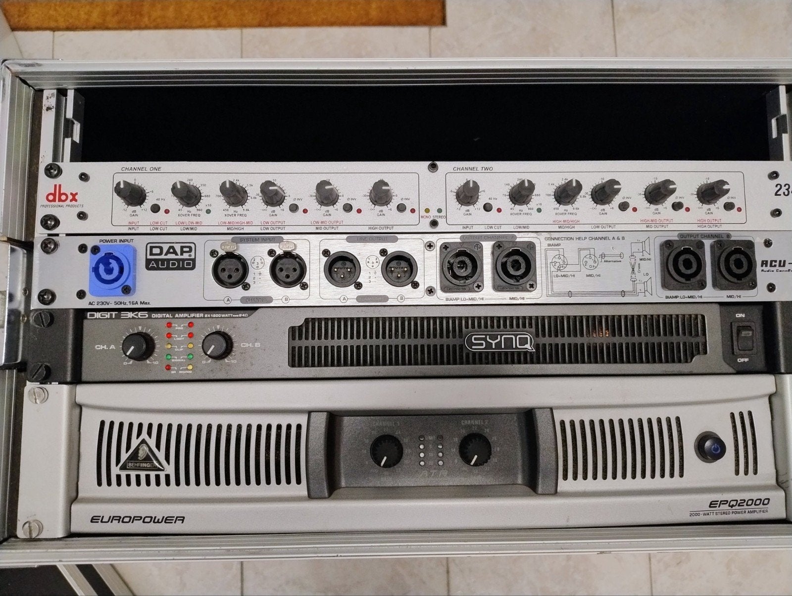 Compleet Versterker Rack: Synq, Ophalen, Gebruikt, 120 watt of meer, Overige merken