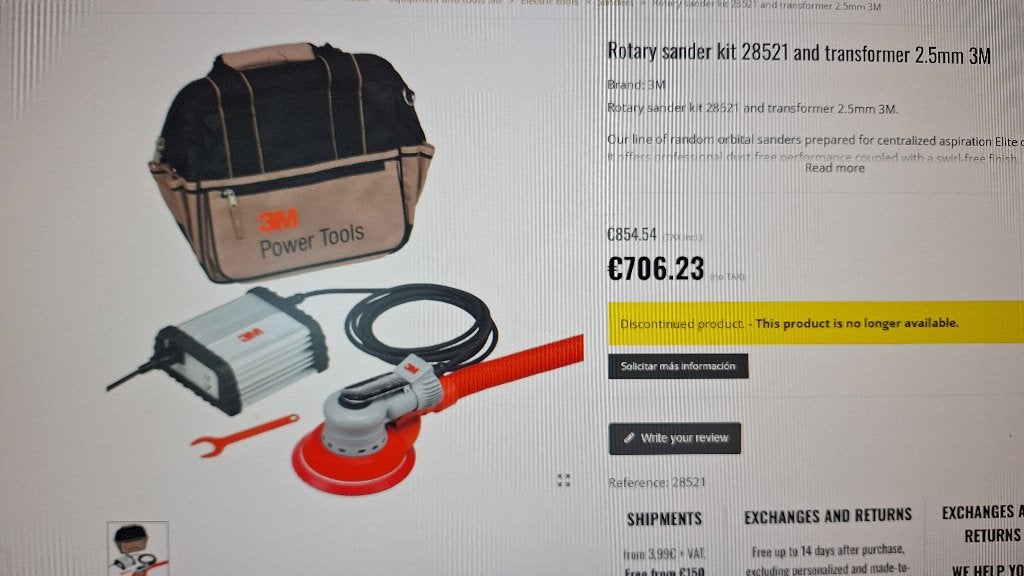 3M Schuurmachine 28521 Rotary Sander Kit 150mm NIEUW!, ., Nieuw, Ophalen of Verzenden, .